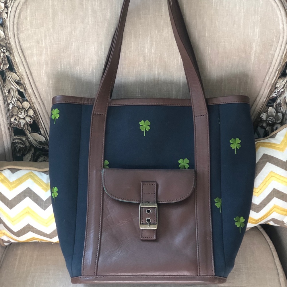 Unused Preppy Navy Blue/Green Lilly Pulitzer Purse
